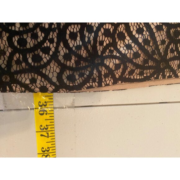 Loft Womens Black & Beige Lace Overlay Dress Size 0 - Picture 5 of 9